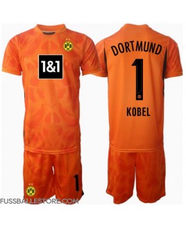 Günstige Borussia Dortmund Gregor Kobel #1 Torwart 3rd trikot Kinder 2024-25 Kurzarm (+ Kurze Hosen)